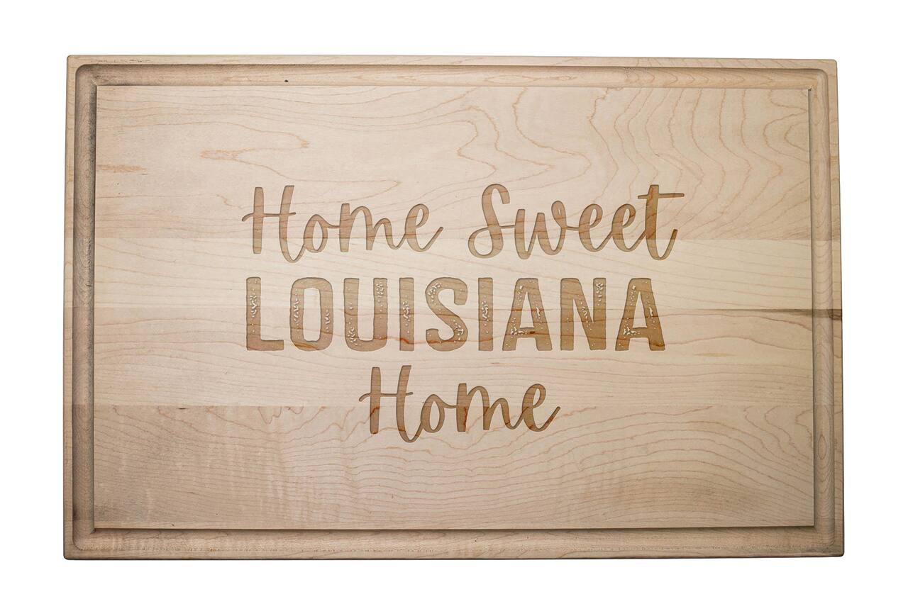 Home Sweet State Home 17" x 11" Maple Cutting Board